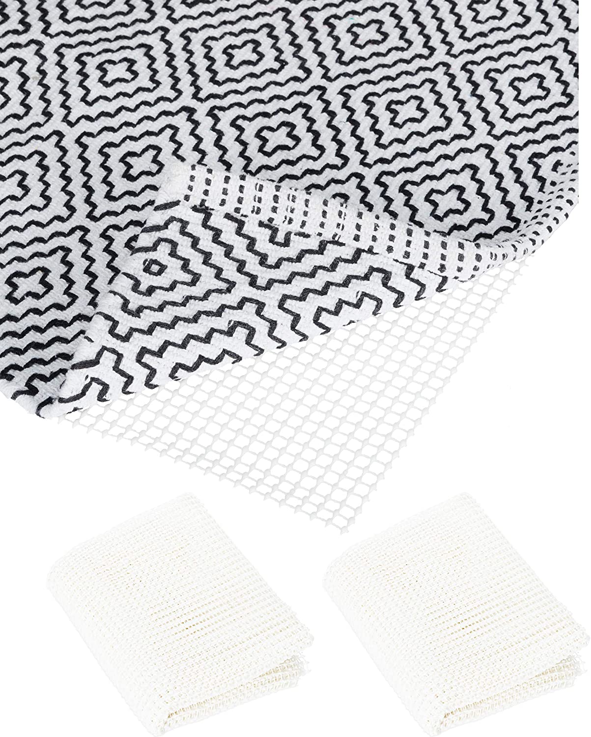 Relaxdays 2 x Non-Slip Mat for Carpet, Cut to Size, Carpet Underlay, Non-Slip Protection, W x D: 120 x 180 cm, White