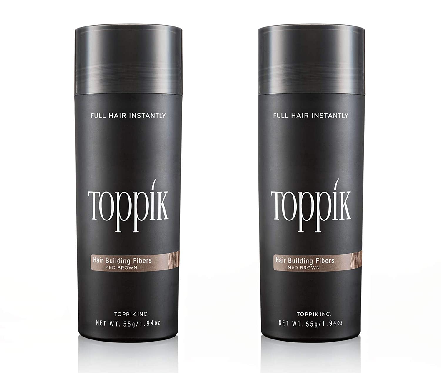 Toppik 55g Hair Thickening Fibres Set of 2 Medium Brown, ‎mittelbraun