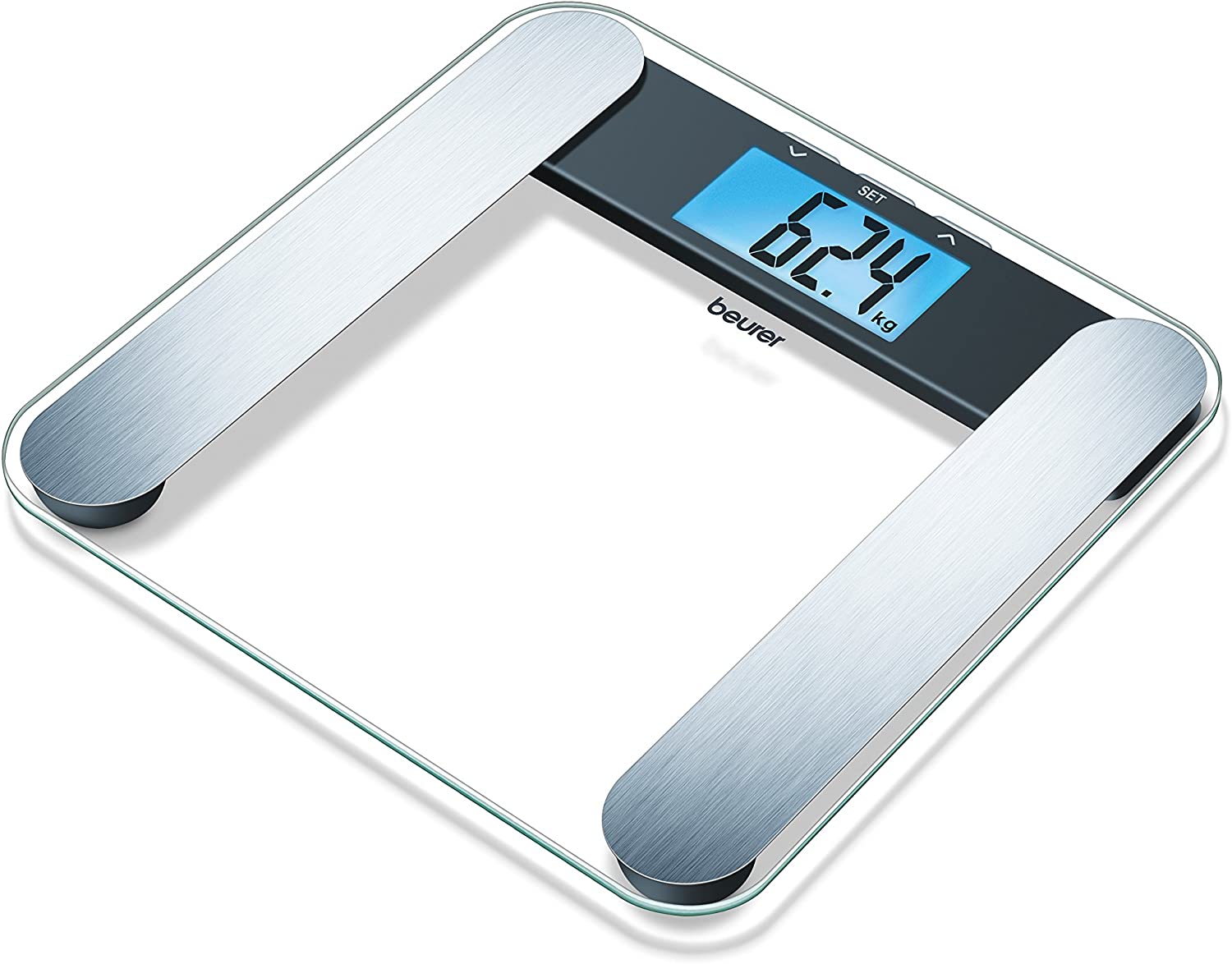 Beurer BF 220 Glass Diagnostic Scales with Extra Large LCD Display Load Capacity up to 180 kg