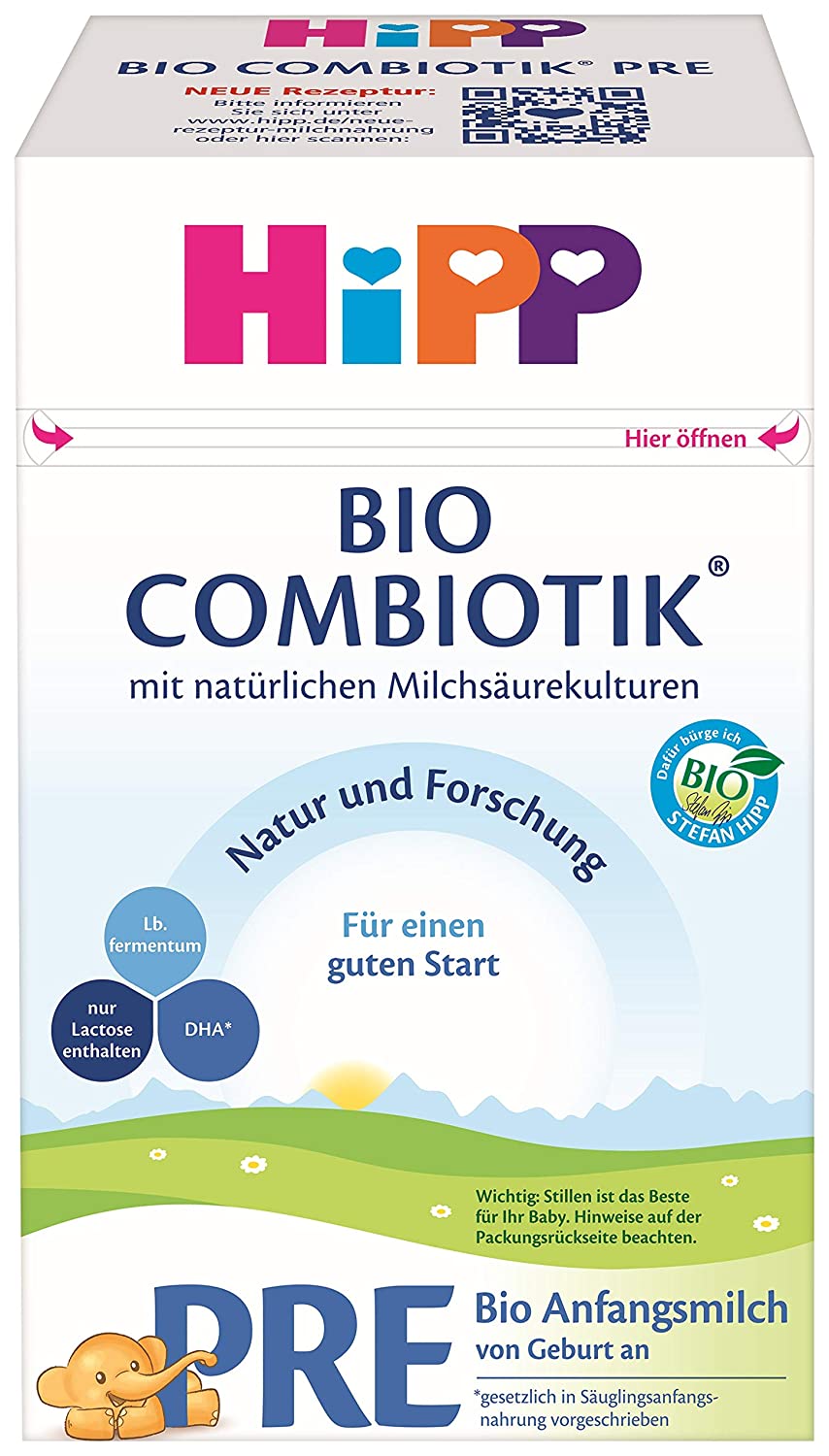 HiPP Bio Milchnahrung PRE Combiotik, 4er Pack (4 x 600 g)