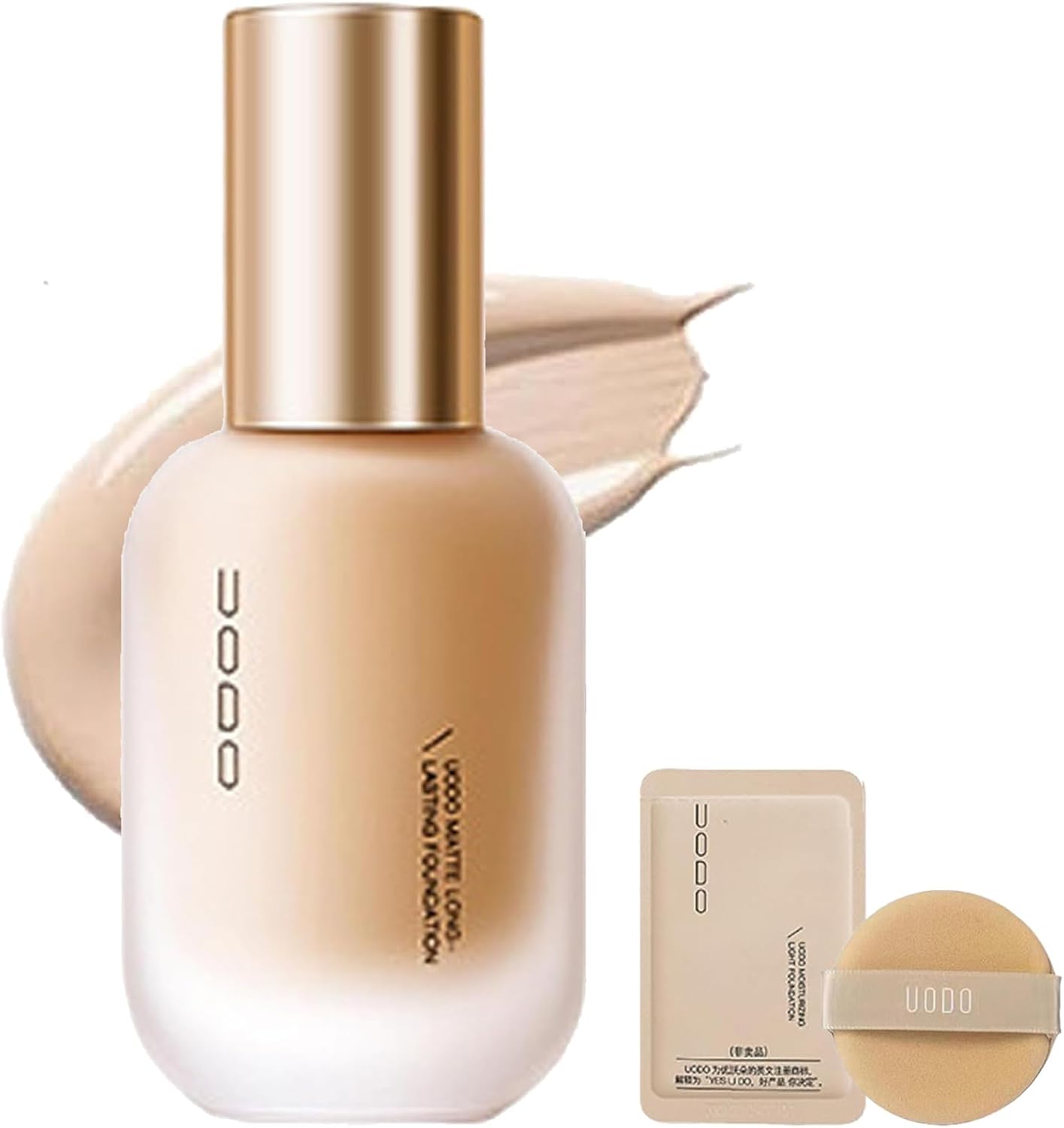 Generisch 1 Piece UODO Liquid Foundation - Moisturizing Lightweight Foundation, Matt, Long-Lasting Foundation, Invisible Foundation Makeup, Long Lasting Covering for All Skin Types