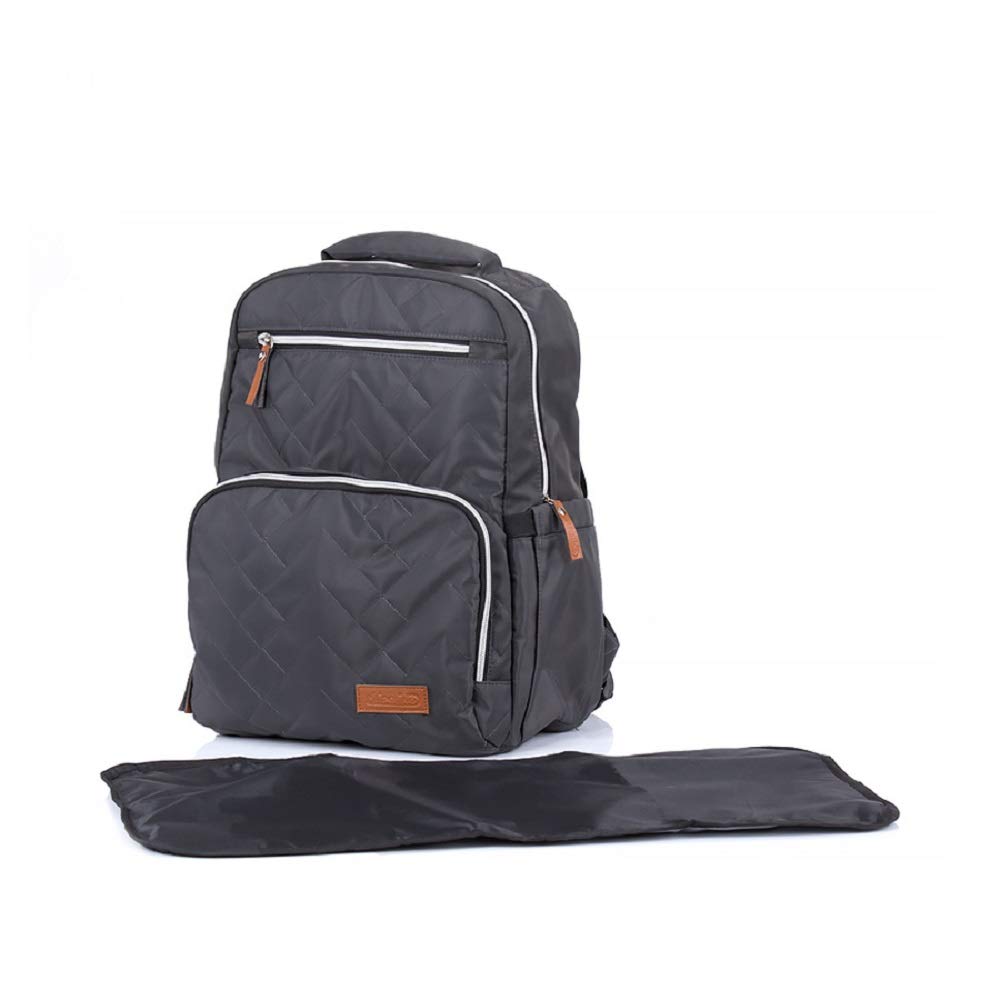 Chipolino Pram Backpack Changing Bag Adjustable Straps Changing Mat  grey