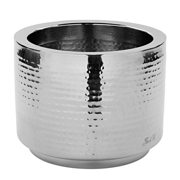 Planter flower pot Nossa hammered stainless steel (16cm) from