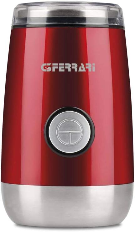 G3 Ferrari 6457988 Cafexpress Salt Mill with Red Blades, Stainless Steel 150 W, Steel, 50 Grams