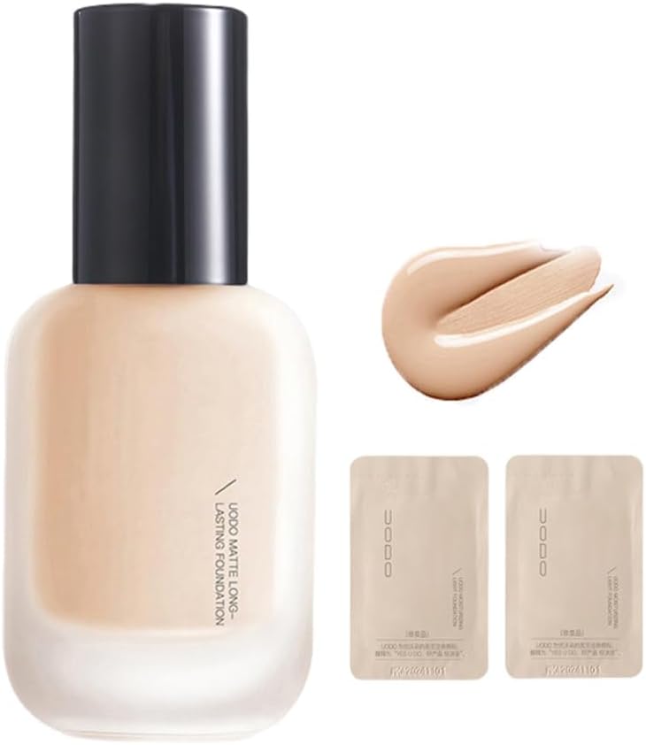 Liquid Foundation, Concealer, Waterproof and Bright Lasting Foundation, Invisible Foundation Make-Up, Moisturizing Light Foundation, Suitable for All Skin Tones, Matte W03 Natural