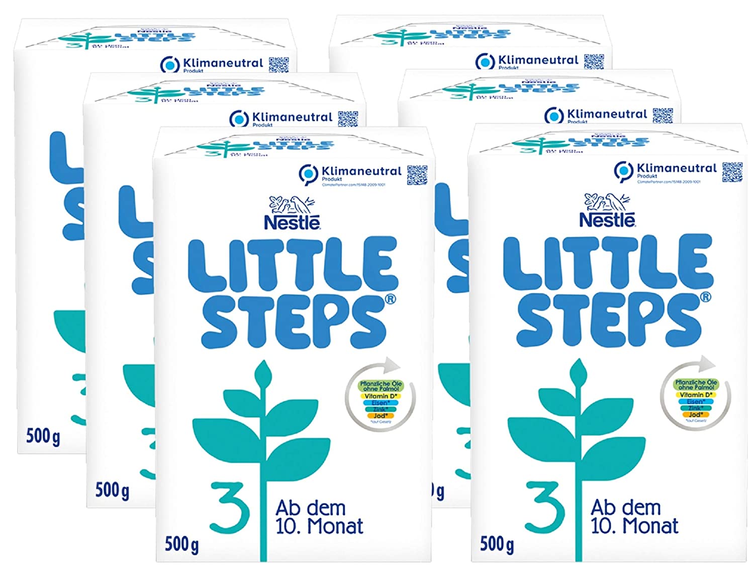 Nestlé LITTLE STEPS 3 Folgemilch im Anschluss an das Stillen, ab dem 10. Monat, 6er Pack (6 x 500g)