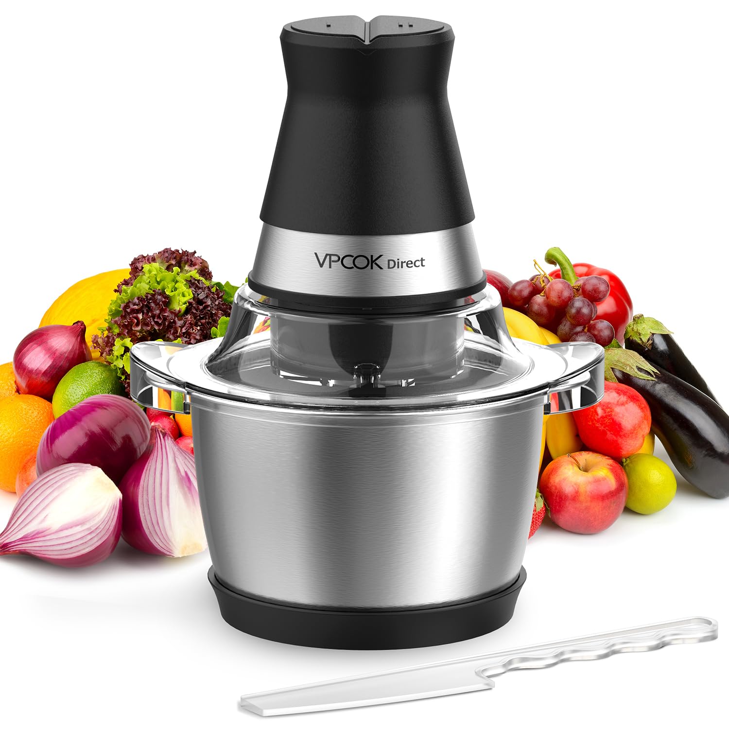 Electric Kitchen Chopper with 1.2 L Stainless Steel Container, Electric Multi Chopper, Powerful Universal Chopper with 4 Stainless Steel Blades, 400 Watt (Multi-Way)