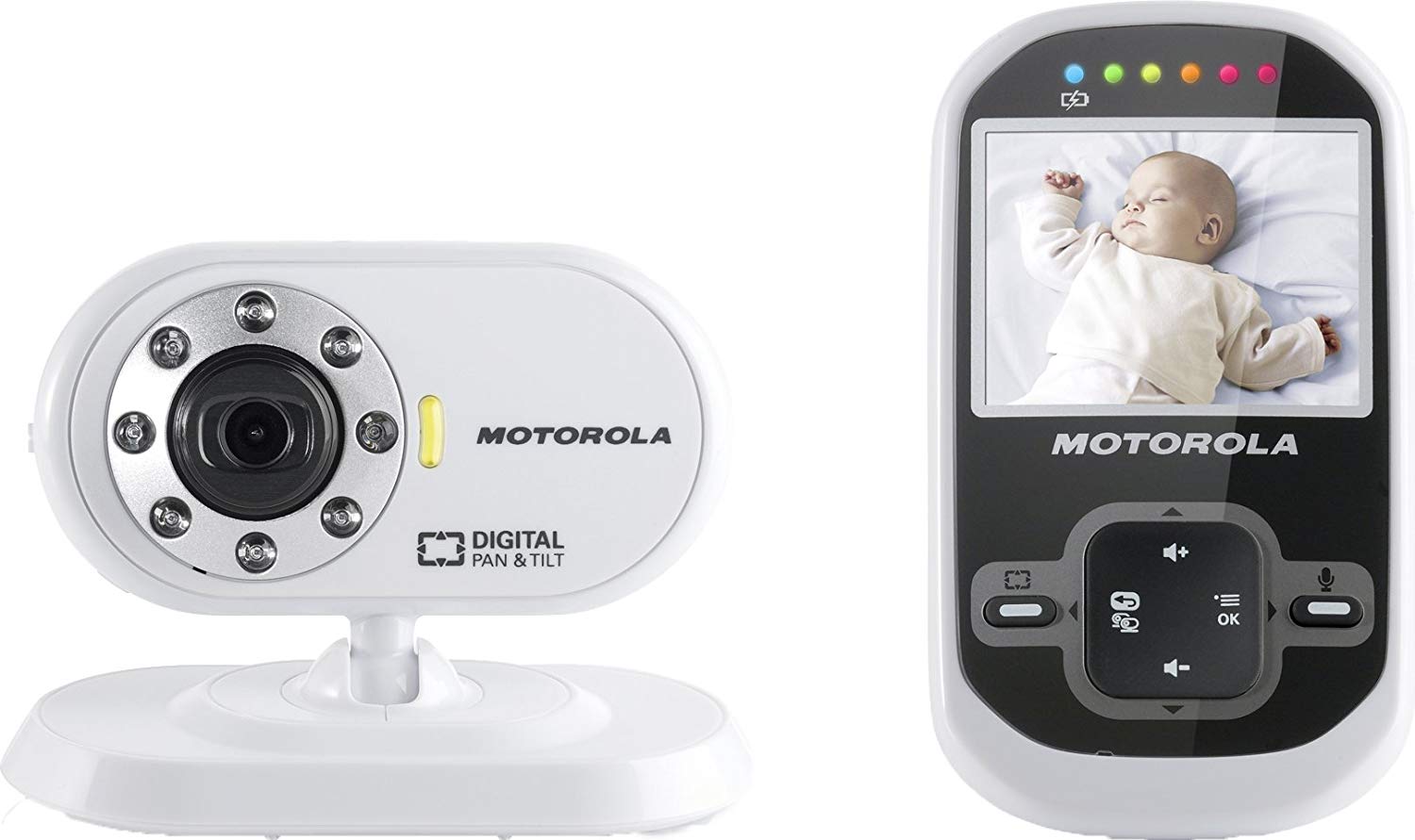 Motorola MBP 26 – Video Baby Monitor with 2.4 Inch Color Display and up to 300 m Range, White
