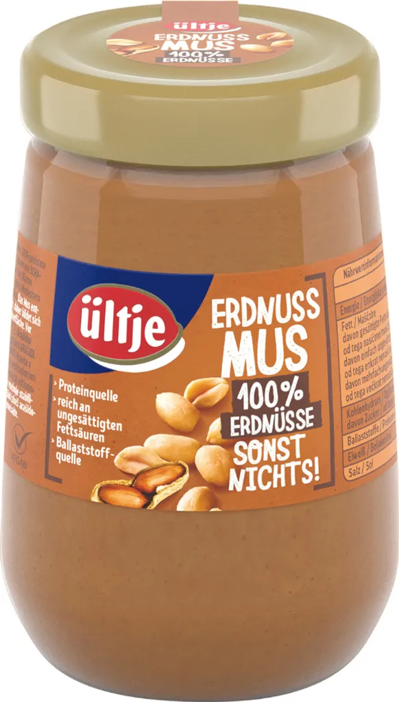 Ültje pur Erdnuss Mus ungesalzen mit gerösteten Erdnüssen 340g