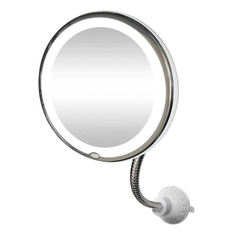 UNIQ Flexible Cosmetic Mirror with LED light and 10x magnification