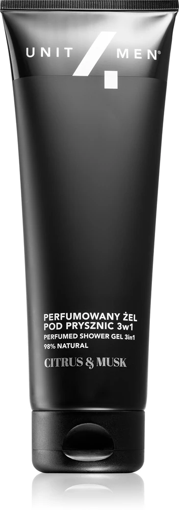 Unit4Men Perfumed shower gel shampoo, conditioner and shower gel 3 in 1 with perfume