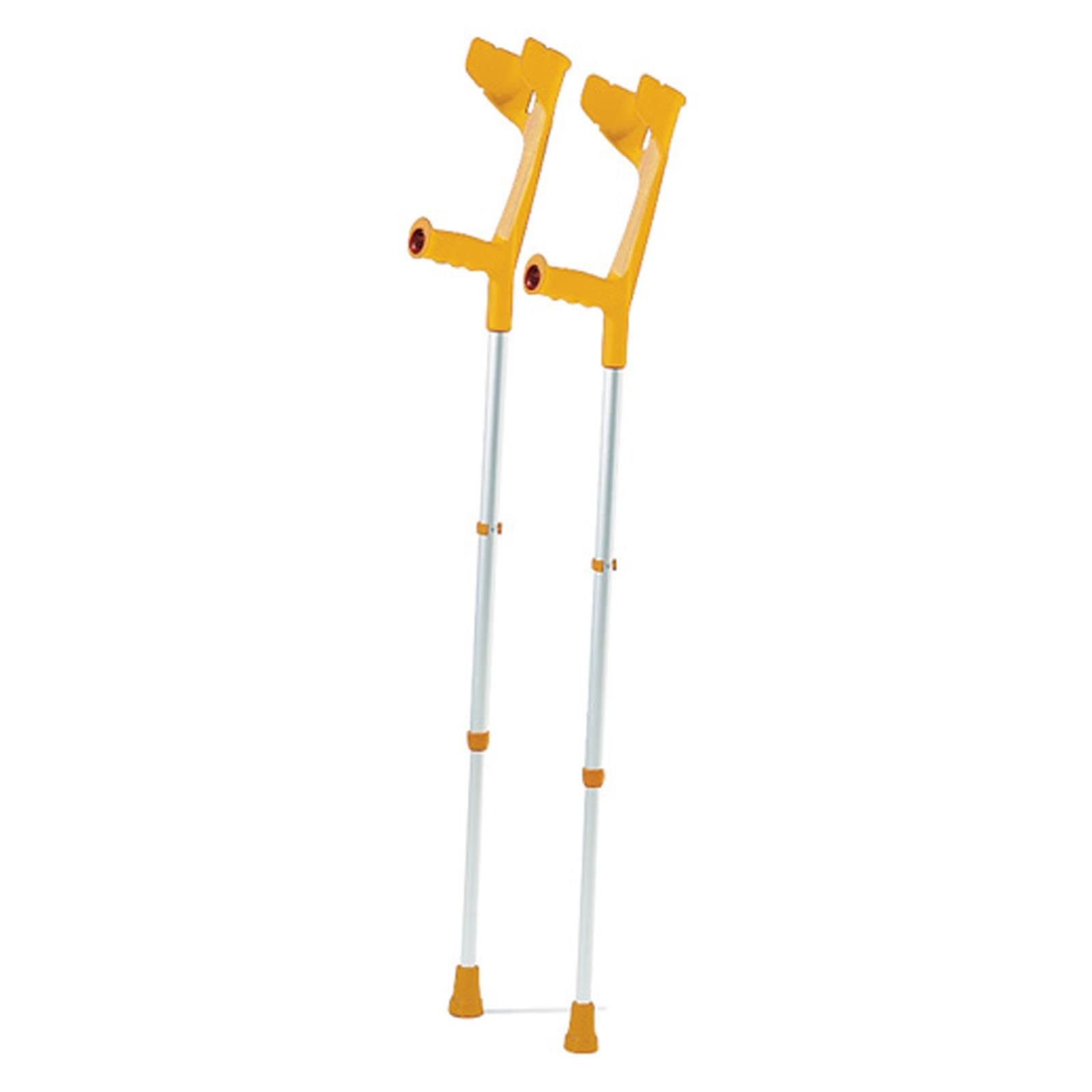 Forearm crutches walking aids aluminum 1 pair chrome yellow