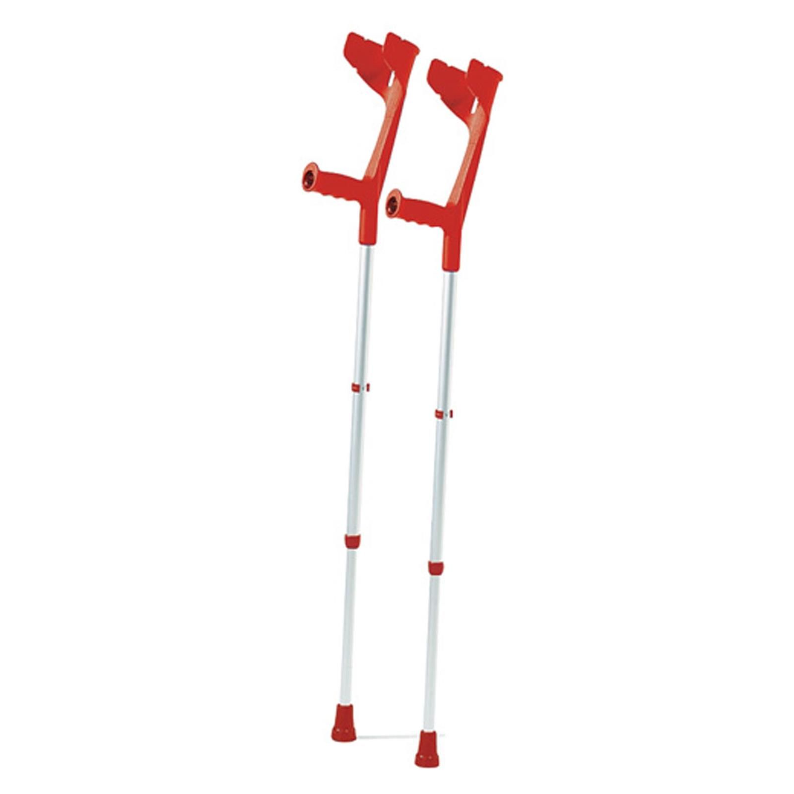 Forearm crutches walking aids aluminum 1 pair fire red