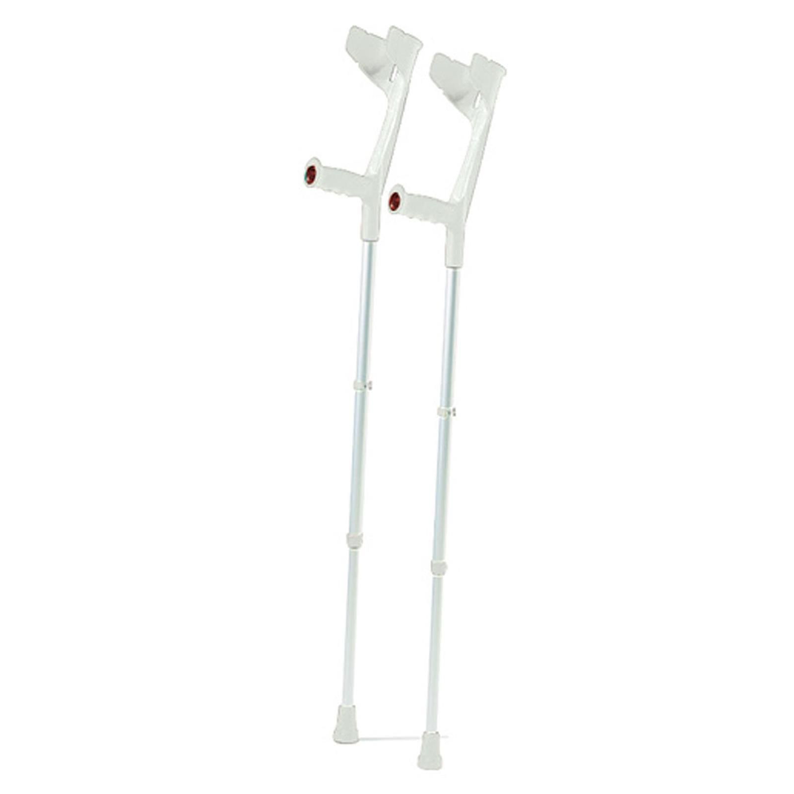 Forearm crutches walking aids aluminum 1 pair light gray