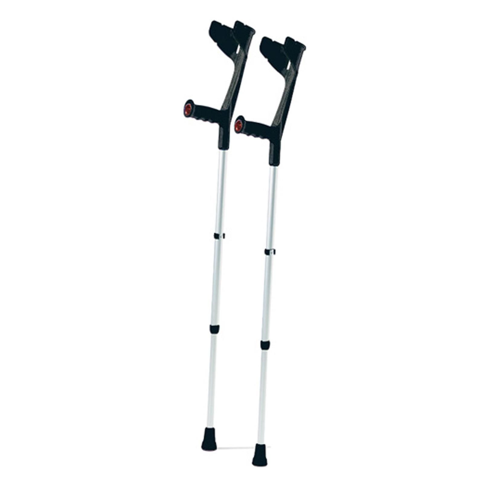 Forearm crutches walking aids aluminum 1 pair deep black