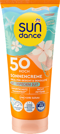 Sunscreen face with tropical scent, island breeze, SPF 50, 100 ml