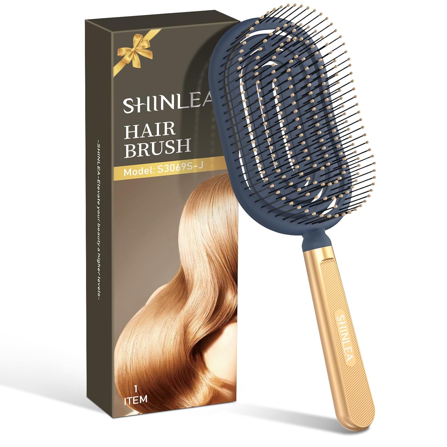 SHINLEA Spiral Hair Brush, Quick Drying Hair Brush without Pulling with Ventilation Opening for Wet and Dry Hair, Massage Hair Brush with Flexible, Soft Bristles for Women, Men, Children