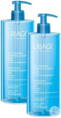 Uriage Dermatological Moisturizing Gel Sensitive Skin 500ml Promo 1+1 Free