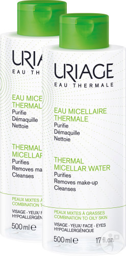 Uriage Eau Thermal Micellar Water Mixed to Oily Skin Duopack Bottle 2x500ml