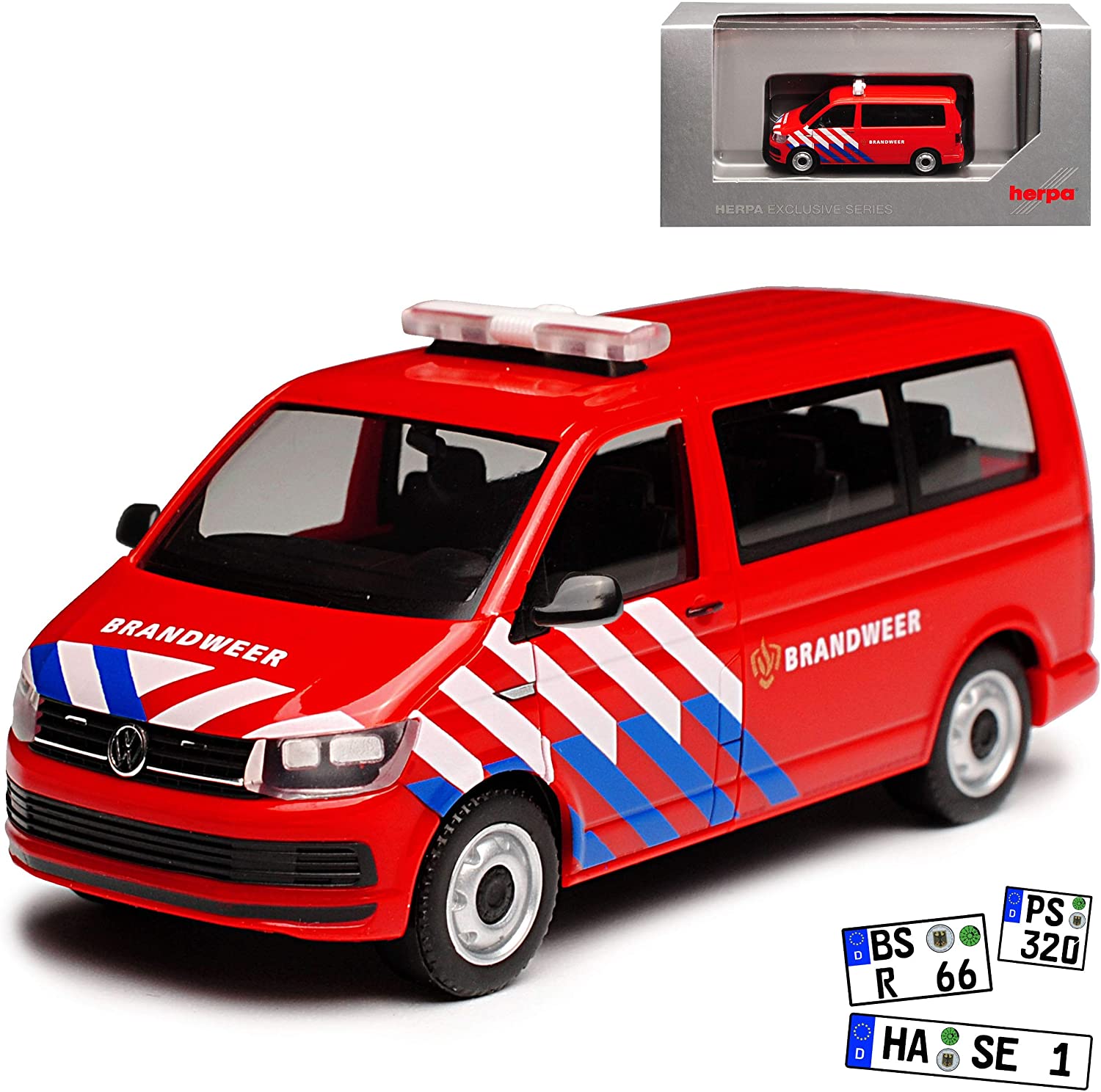 Herpa VW Volkswagen T6 Multivan Person Transporter Fire Brigade Brandweer Netherland