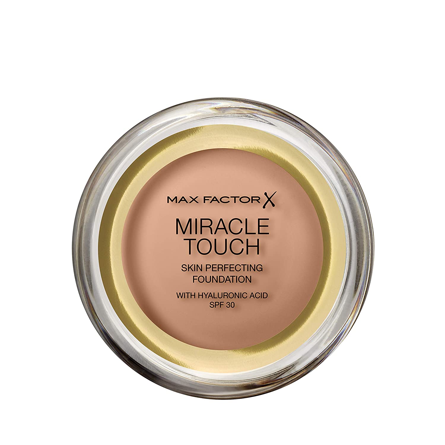 Max Factor Miracle Touch Foundation in Colour 75 Golden - Intense, Powdery Makeup for a Flawless Skin - With SPF 30