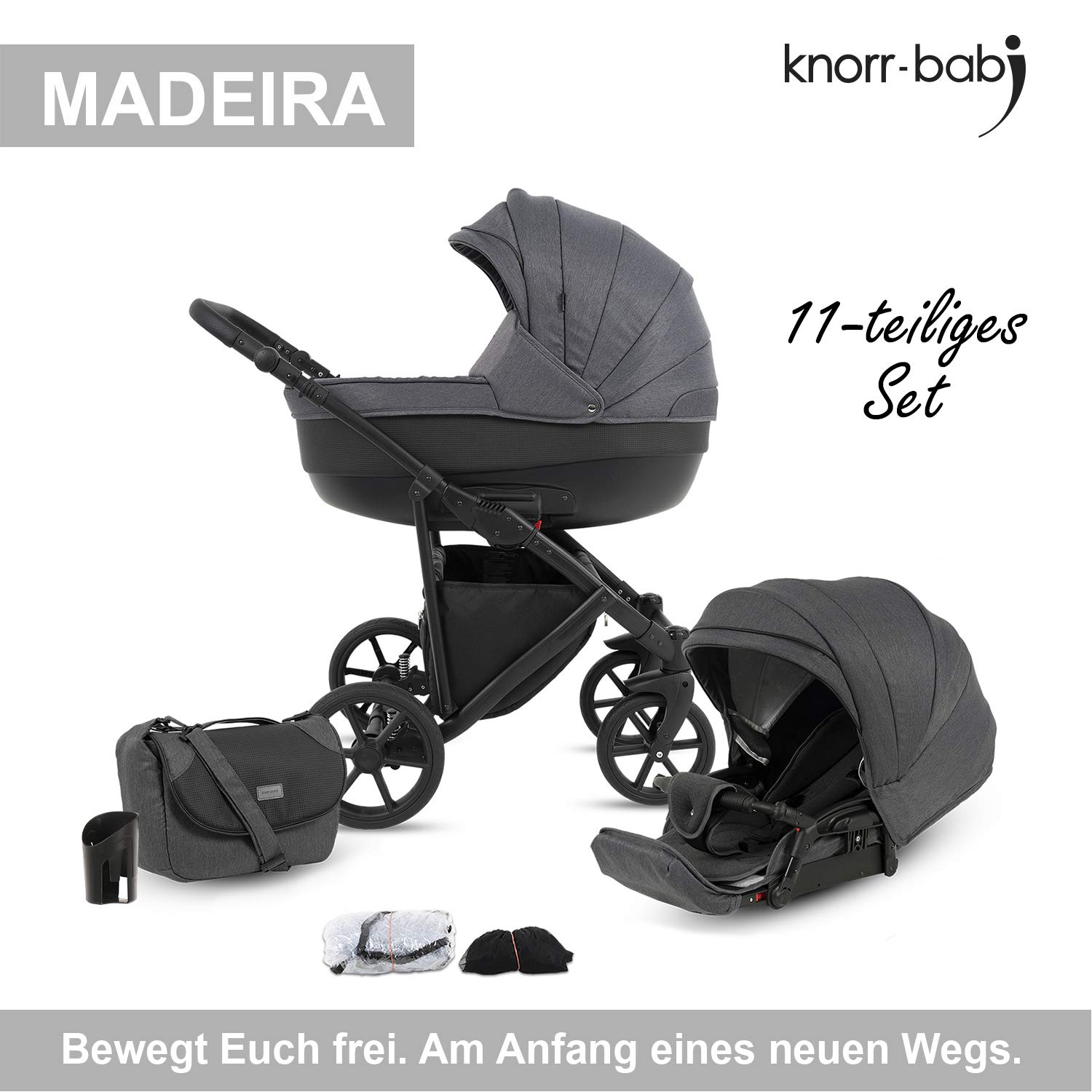 knorr-baby MADEIRA 2620-02 Combination Pushchair Black