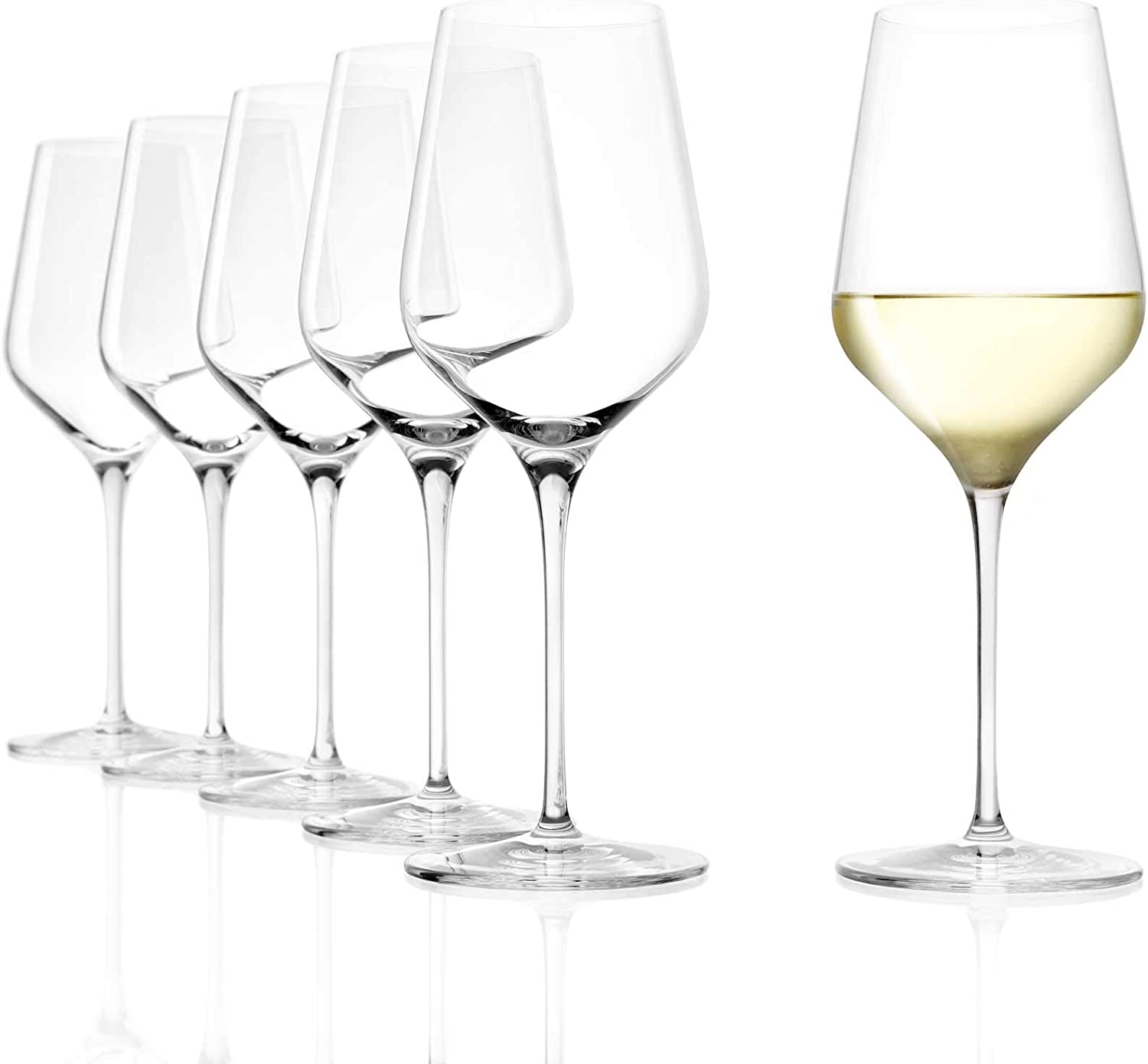 Stölzle Lausitz Starlight Glasses Wine Glasses Highly Functional Wine Goblets Dishwasher Safe Set of 6