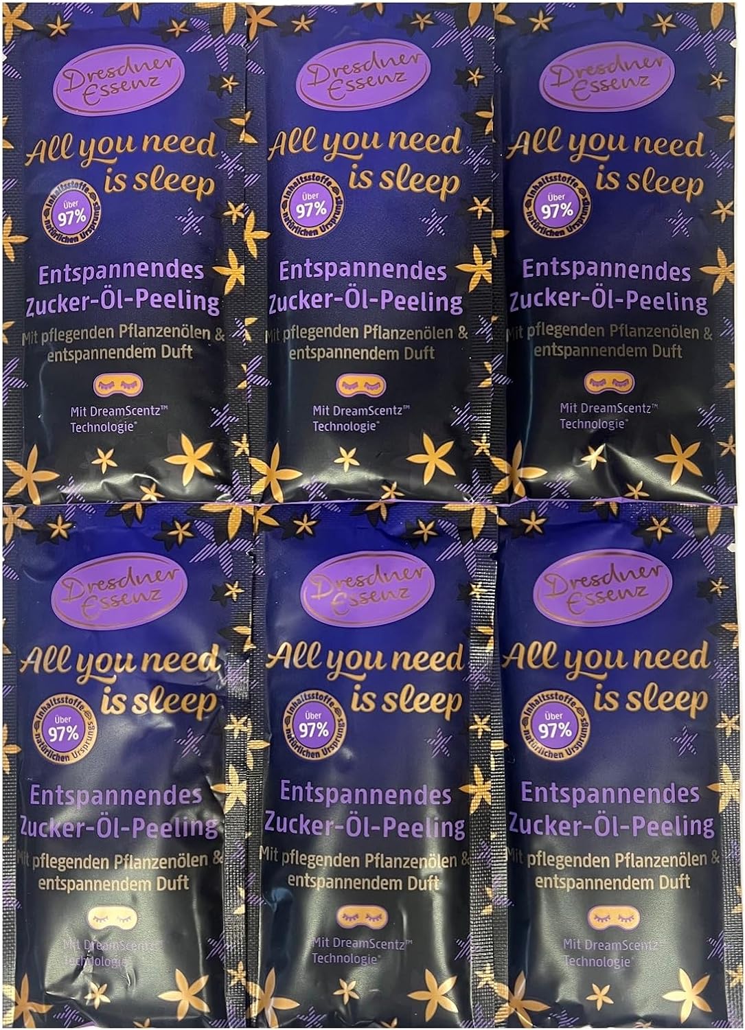 Dresdner Essenz Sugar Oil Scrub All You Need Is Sleep 6 x 40 g Pack of 6