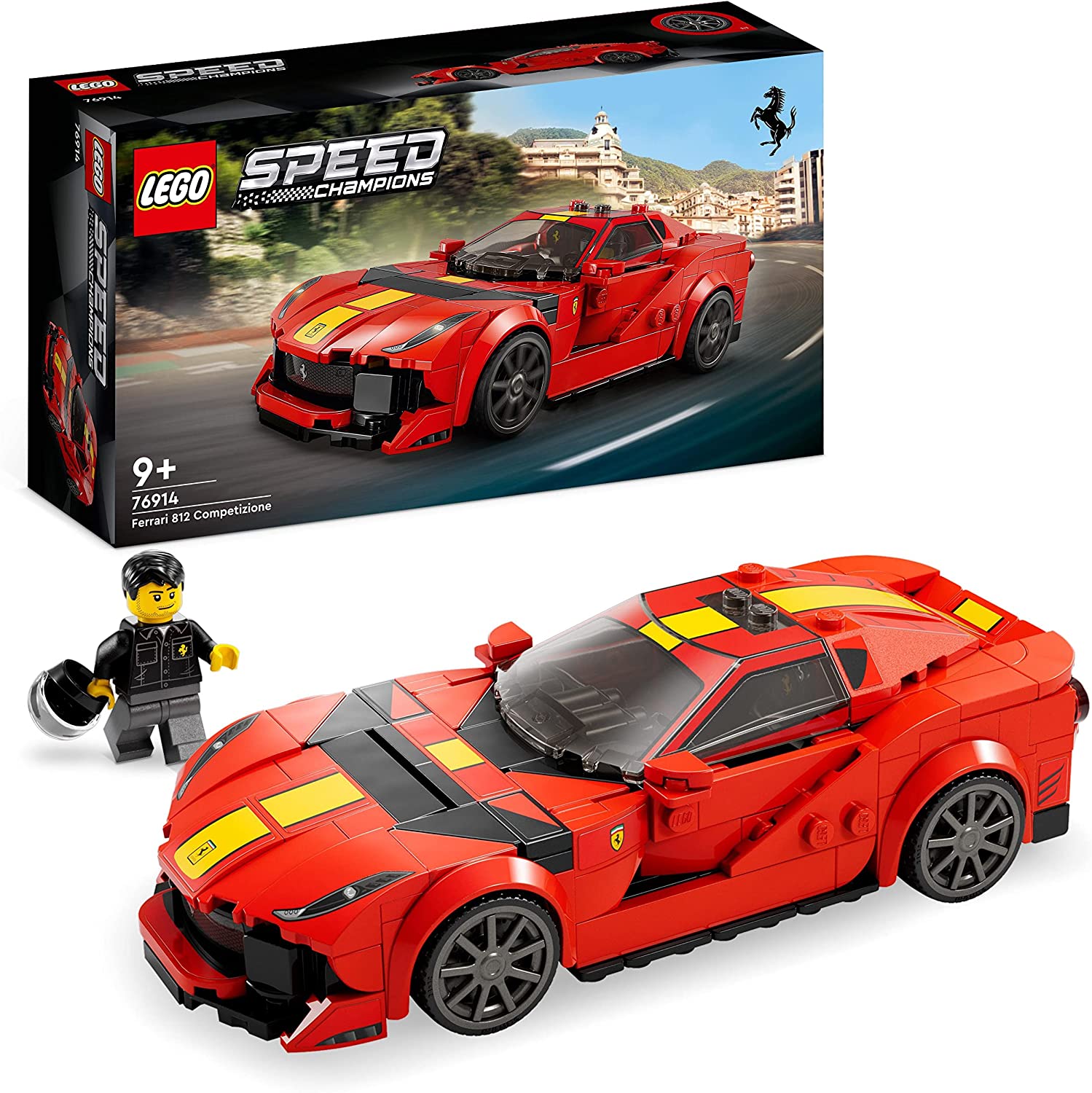 LEGO 76914 Speed ​​Champions Ferrari 812 Competizione, Sports Car and Toy Model Kit, 2023 Series Car Collector \ 'S Vehicle Set
