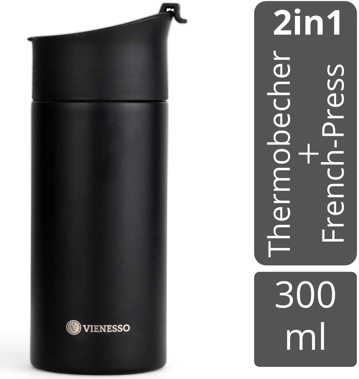 Vienesso Thermal Mug To Go With French Press Function I 2-In-1 Vacuum Insul