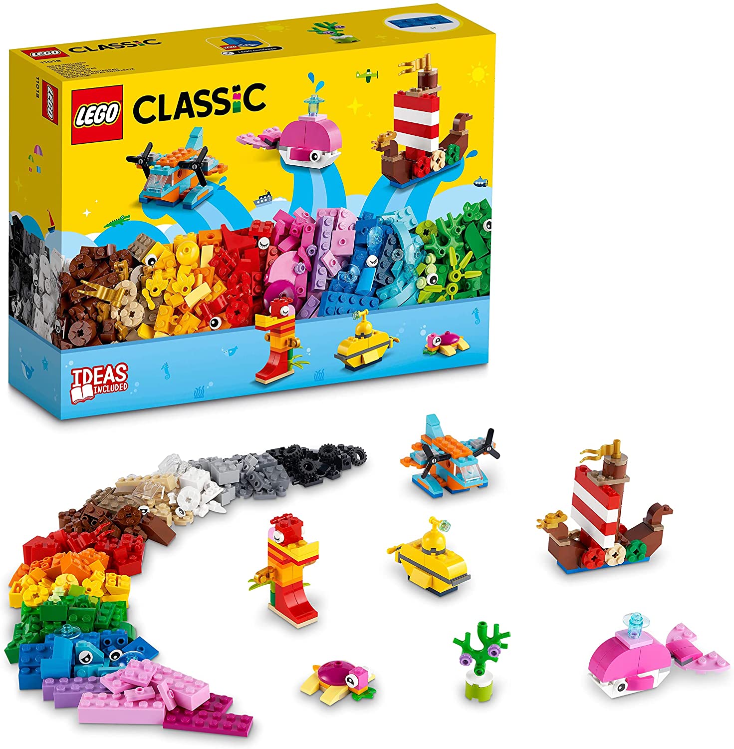 LEGO 11018 Classic Creative Sea Fun Creative Set with Building Blocks for C