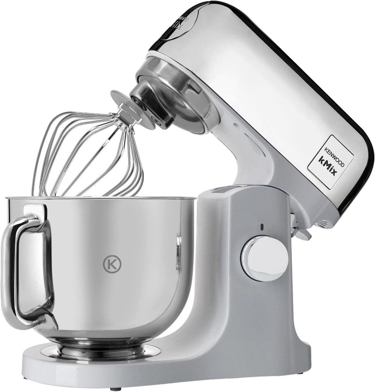 Kenwood kMix KMX760CH Food Processor, 5 L Stainless Steel Bowl, Safe-Use Safety System, Metal Housing, 1000 Watts, incl. 3-Piece Patisserie Set and Splash Guard, Chrome