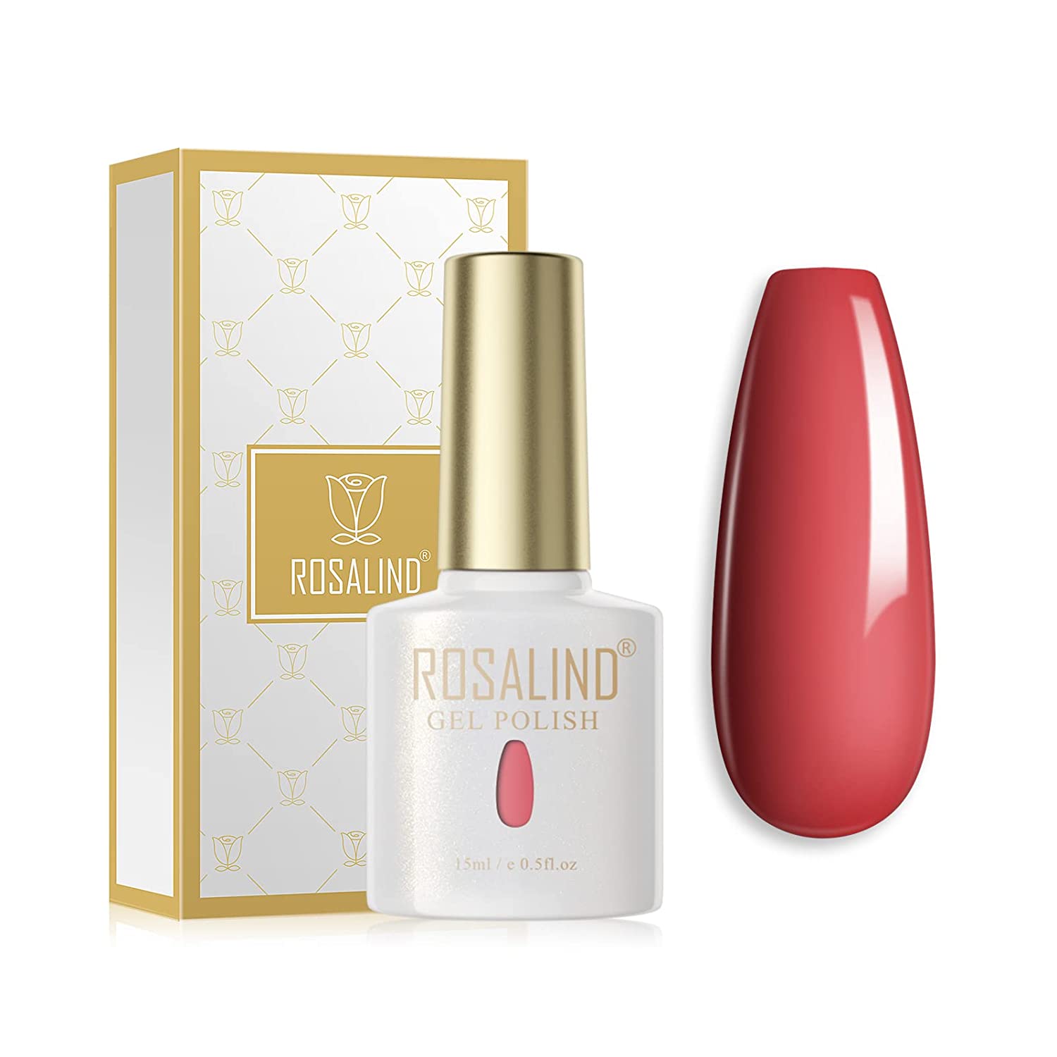 ROSALIND UV Nail Polish Red Gel Nail Polish 15 ml Soak Off Nail Gel Polish , ‎05