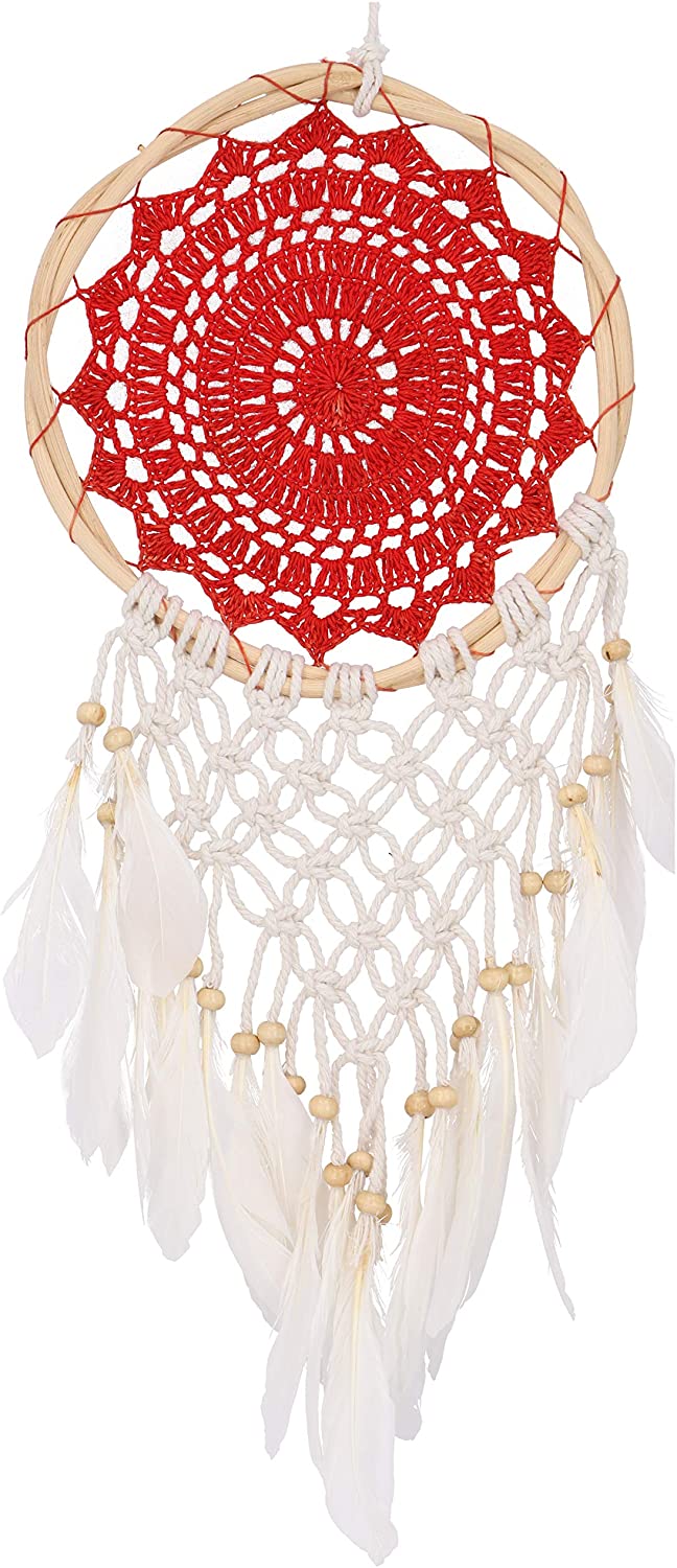 Guru - Shop Dream Catcher With Crochet Lace-White 12 Cm