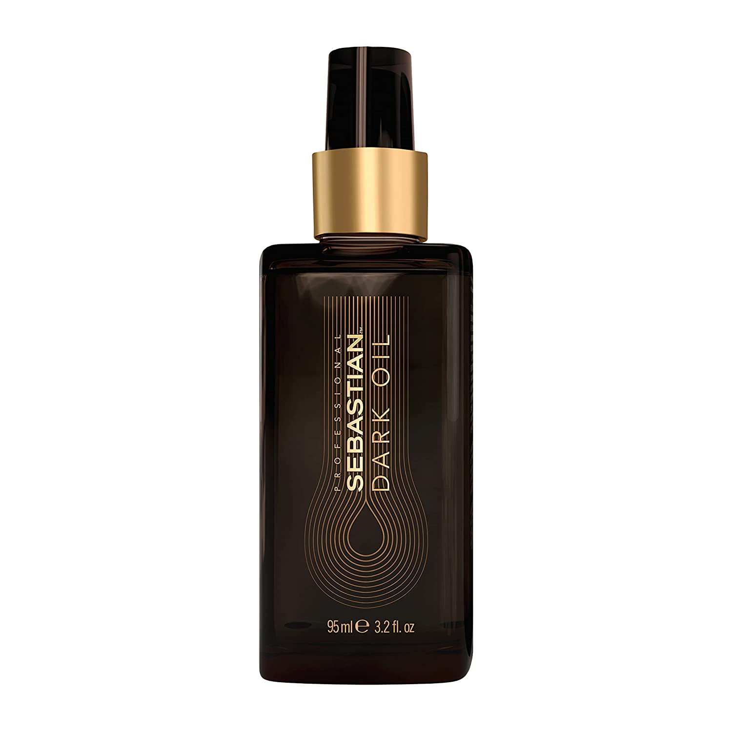 Sebastian Professional Dark Oil Hair Styling Oil, Up to 48 Hours Softness, Weightless, For All Hair Types, 95 ml, colour ‎no