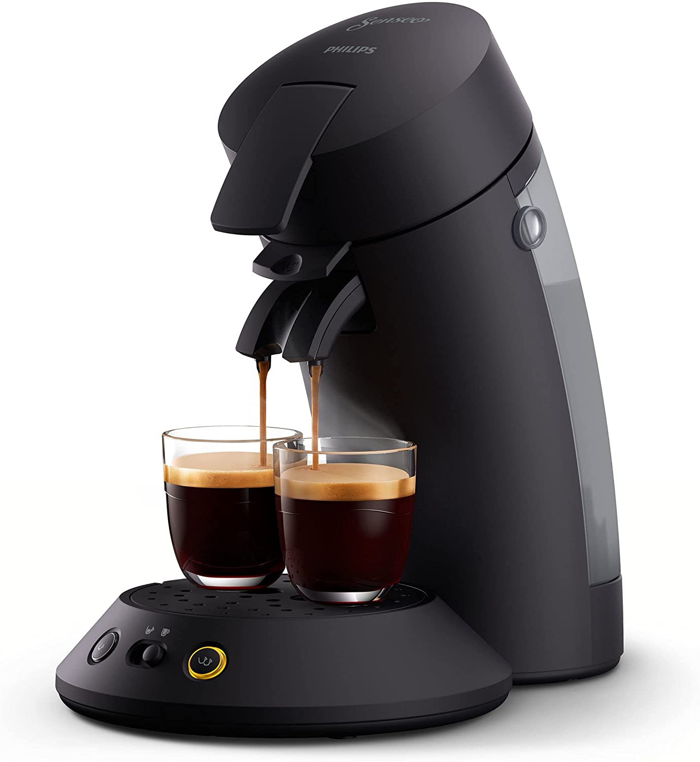 Philips Domestic Appliances Senseo Original Plus CSA210/90 Kaffeepadmaschine (Kaffeestärkewahl, Kaffee Boost Technologie, aus recyceltem Plastik), rot