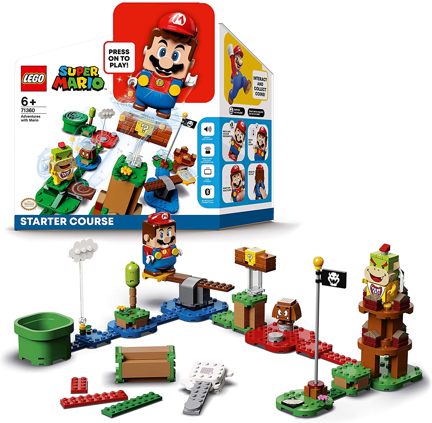 Lego 71360 Super Mario Adventure With Mario Starter Kit, Interactive Set Wi