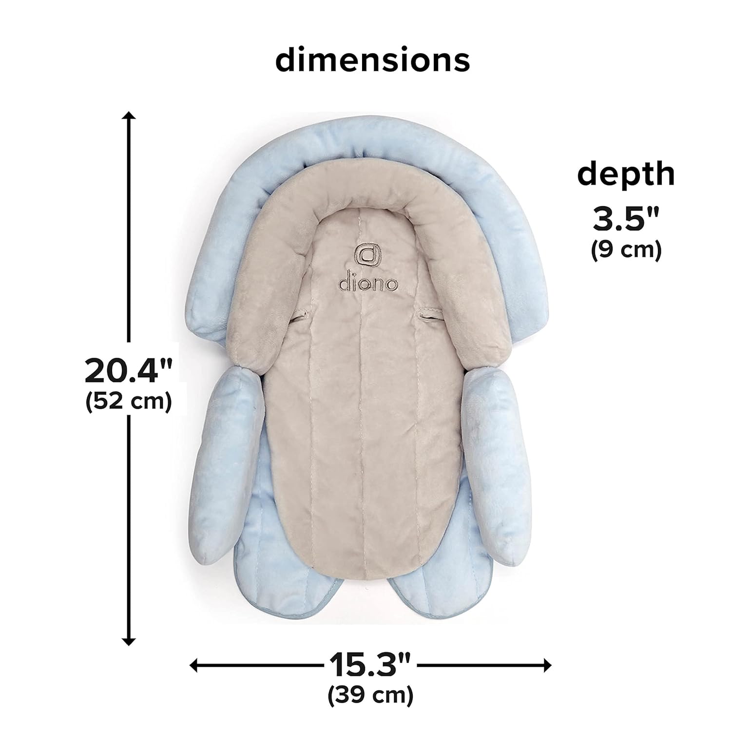 Diono Headrest - Cuddle Soft, Arctic Grey