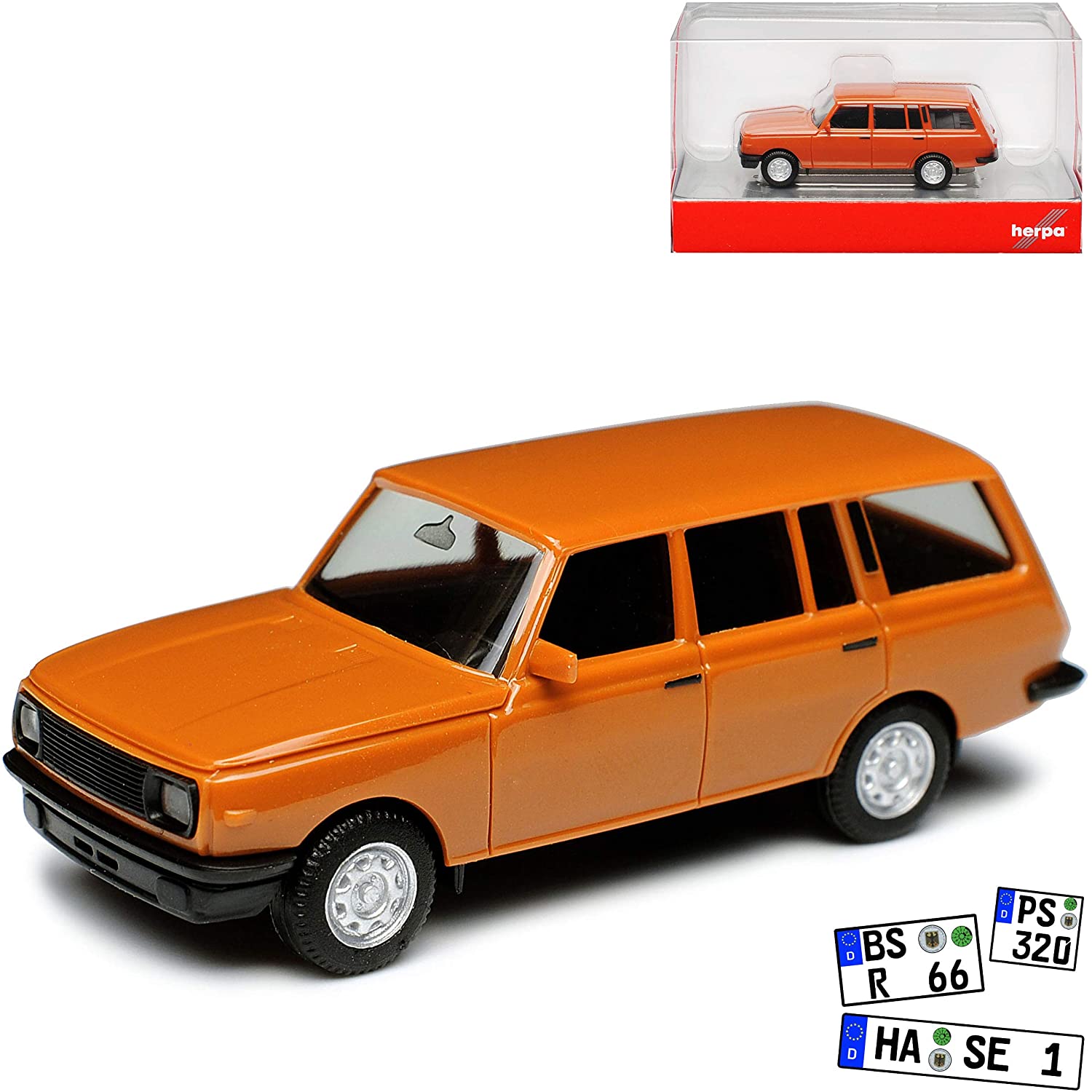 Herpa Wartburg Wartburg 353 Tourist Combi Copper Brown 1966-1989 H0 1/87 Herpa Model Car W