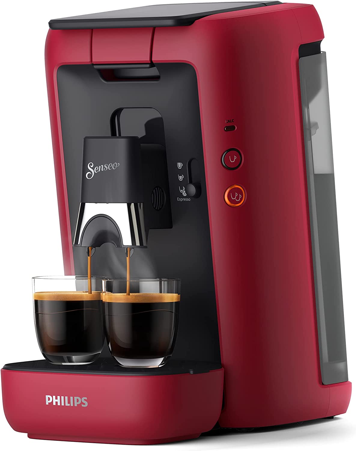 Philips Domestic Appliances CSA260/91 Senseo Maestro Coffee Machine Coffee Pods With 1.2 Litre Water Tank, Choice of Intensity and Memo Function, Product Green, Color: Red