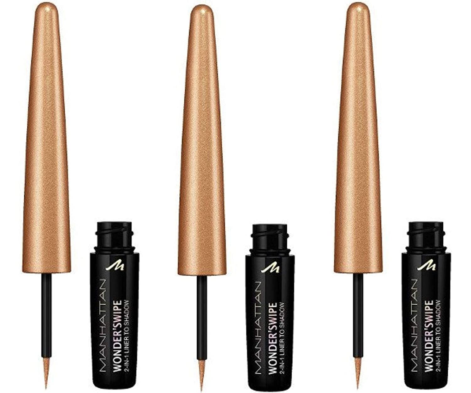 MANHATTAN Wonder\'swipe 2 in 1 Shimmer Eyeliner and Eye Shadow, ‎100 rose savage