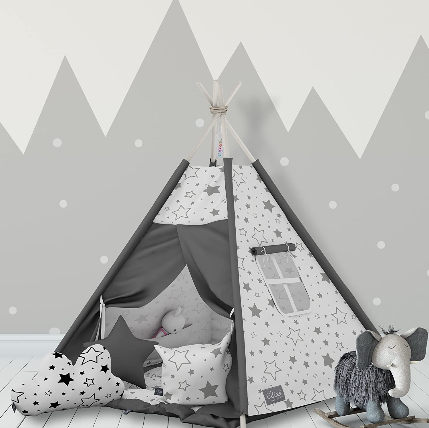 Tipi Teepee" Elfique Double Padded Cover And Three Pillow