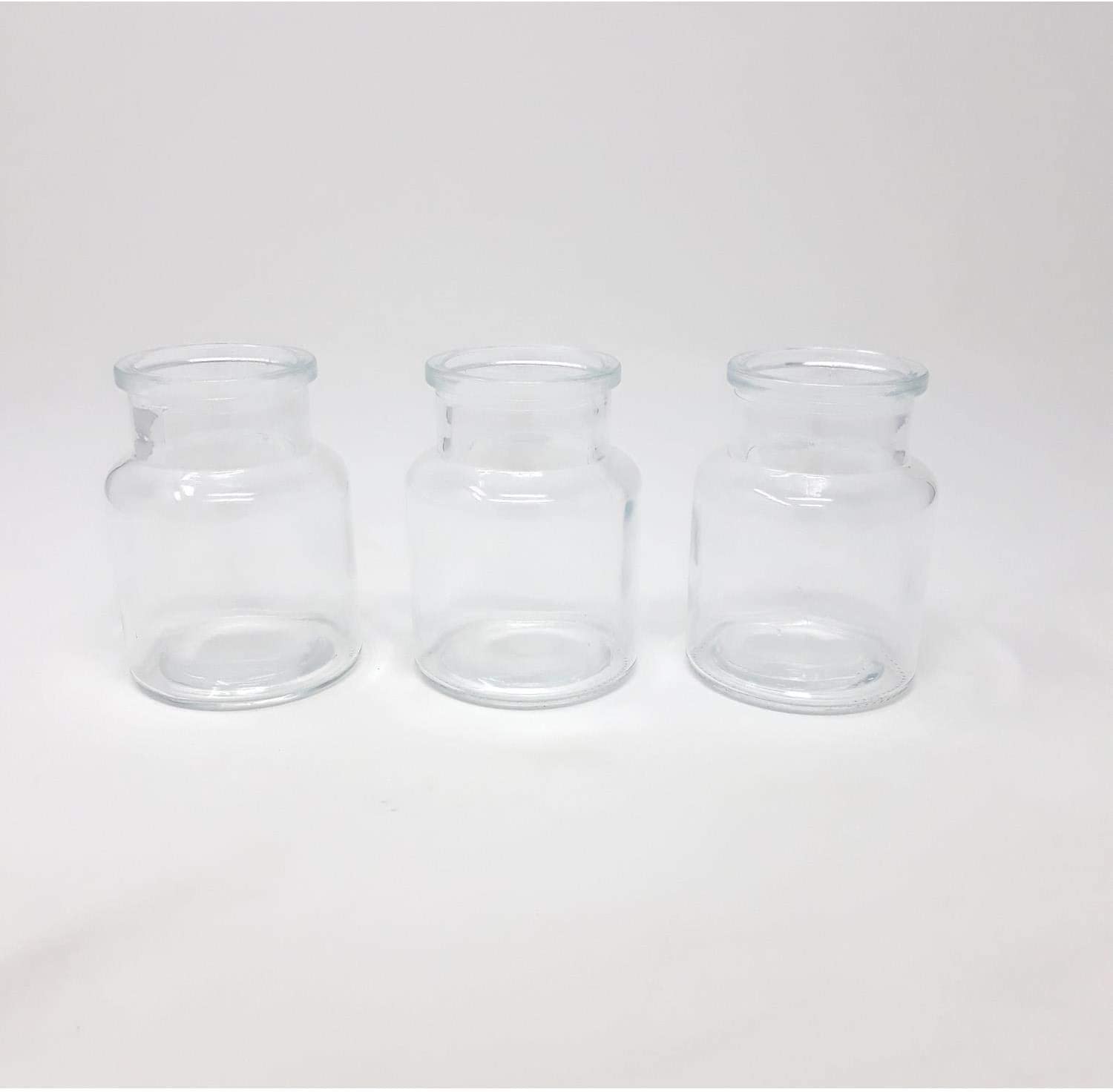 Sandra Rich GmbH glass vase bottle balanced. 3 small bottles approx. 7.5 x 5.5 cm. Transparent 1166-8-99