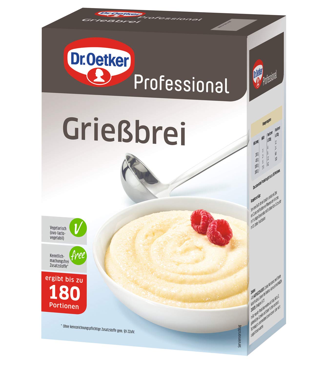 Dr. Oetker Professional, Grießbrei, Dessertpulver in 3 kg Packung, 1-39-208485