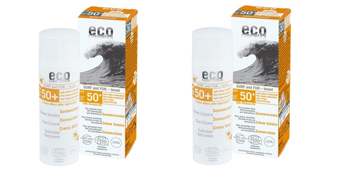 eco cosmetics Sun Cream SPF 50 Tinted Surf & Fun (2 x 50 ml)