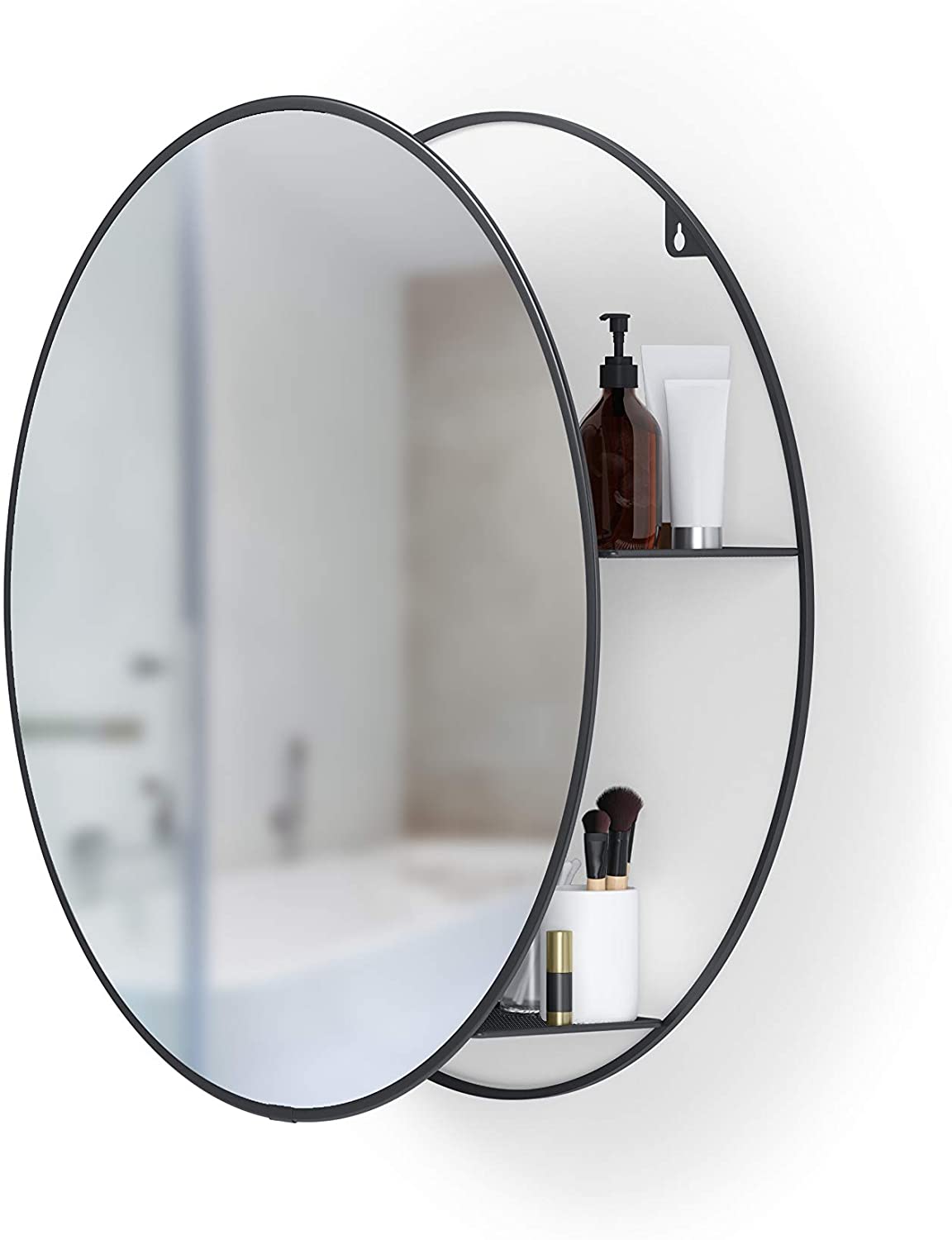 Umbra Cirko Bathroom Mirror With Shelf, Black