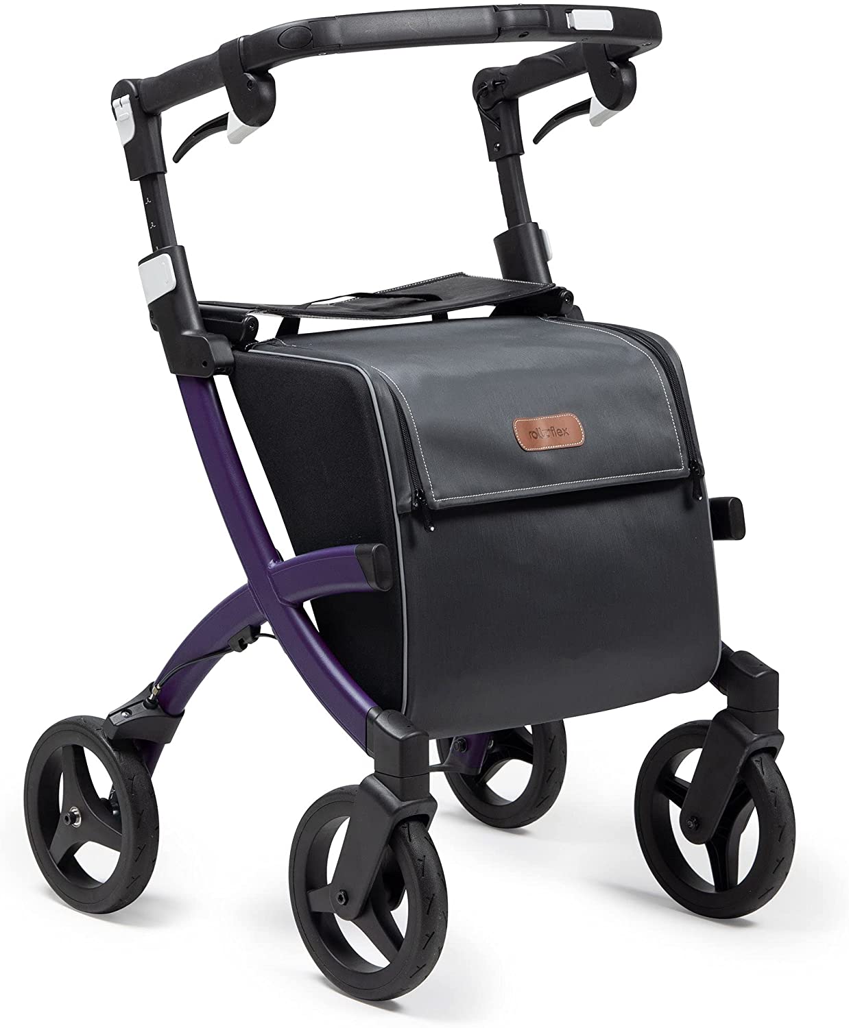Rollz Flex 2 - Improved Rollator with Water Resistant Bag (Standard Size, W