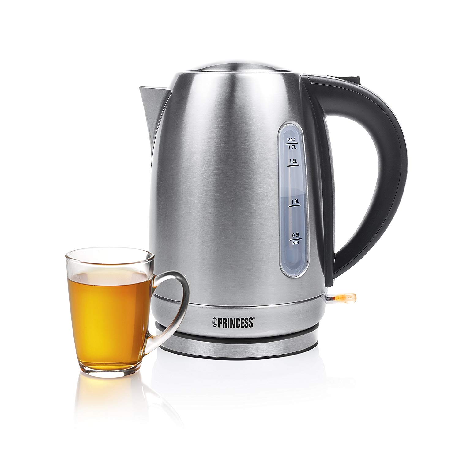 Princess 01.236018.01.001 Rust-Proof Stainless Steel Kettle, 1.7 Litre, 220