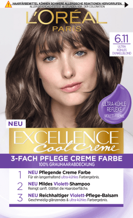 Excellence Hair Color Cool Cream Dark Blond 6.11, 1 pc