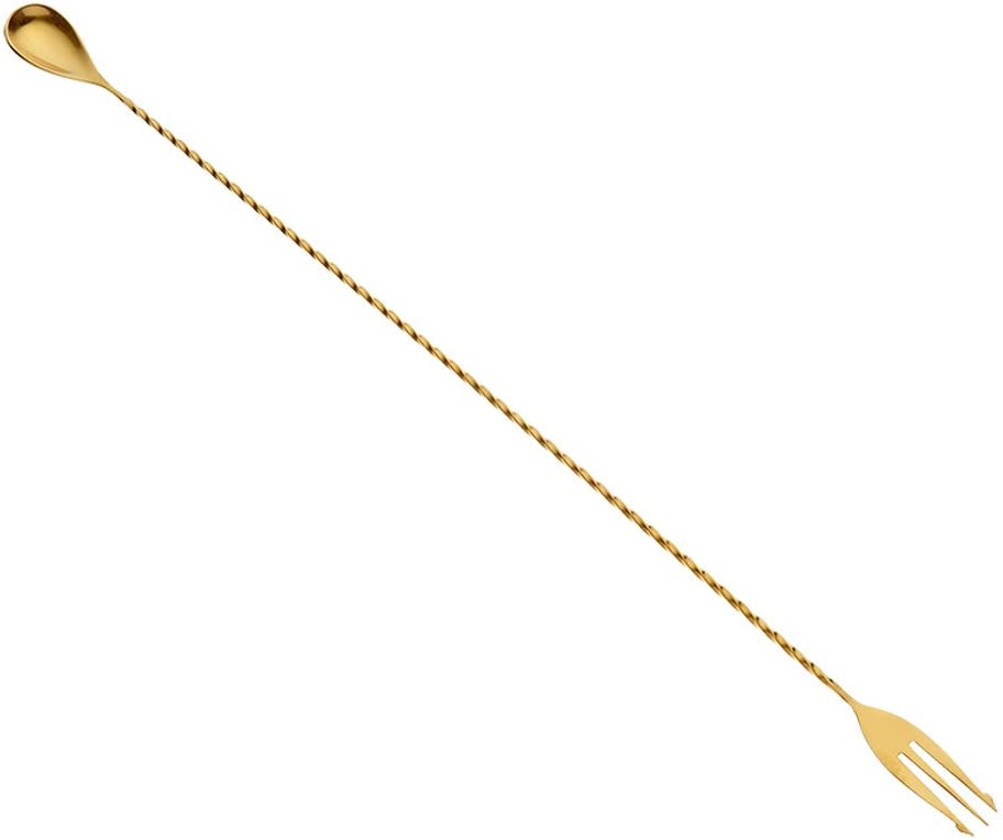 Barfly Fork Bar Spoon, End 19 5/8\" Gold
